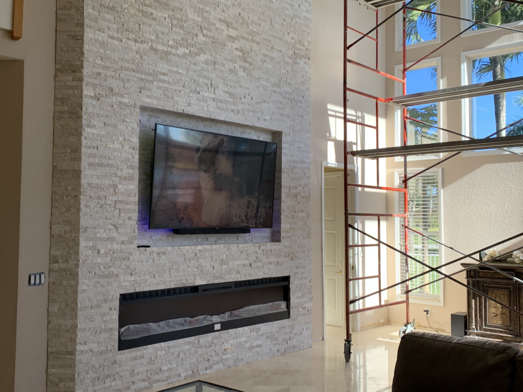 home theater TV setup