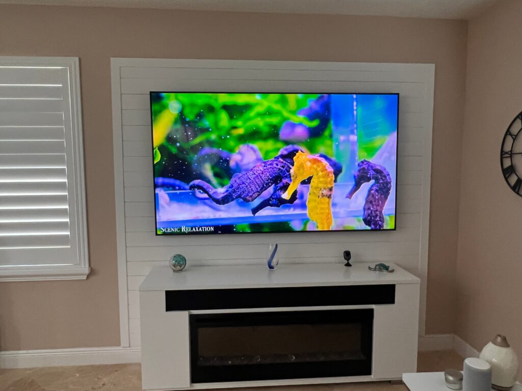 home theater TV setup