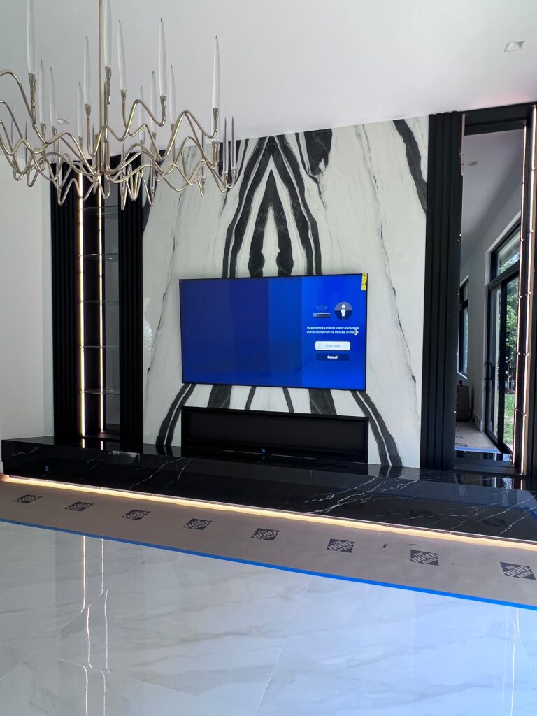 home theater TV setup